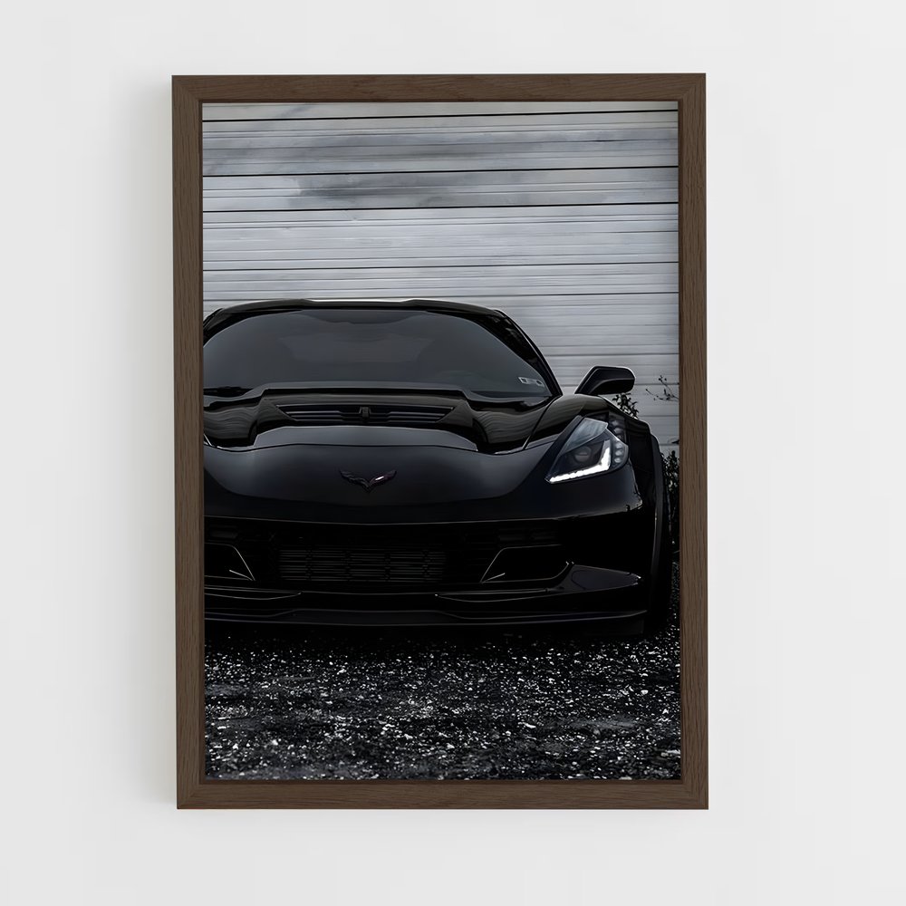 Poster Corvette Noire – affiche Chevrolet (vue 5)